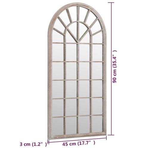 Spejl 90x45 cm jern sandfarvet