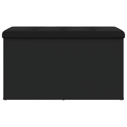 Opbevaringsbænk 82x42x45 cm konstrueret træ sort