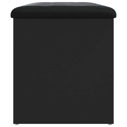 Opbevaringsbænk 82x42x45 cm konstrueret træ sort