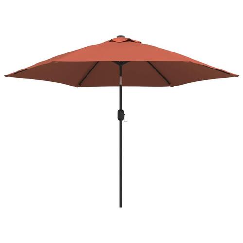 Parasol med metalstang 300 cm terracotta