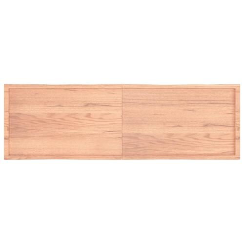 Bordplade 200x60x(2-6) cm naturlig kant behandlet træ lysebrun
