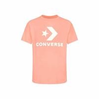 Unisex Kortærmet T-shirt Converse Standard Fit Center Front Large Laksefarvet S