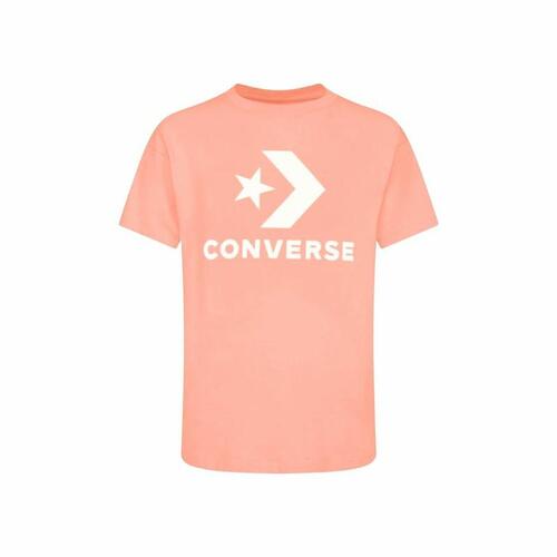 Unisex Kortærmet T-shirt Converse Standard Fit Center Front Large Laksefarvet S