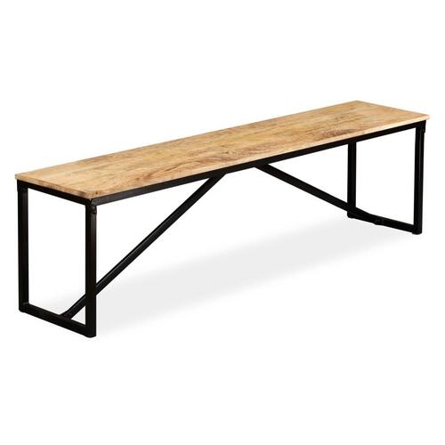 Bænk i massivt mangotræ 160 x 35 x 45 cm