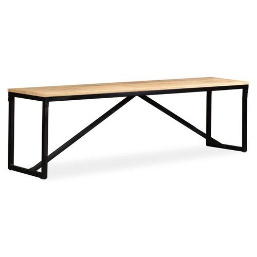 Bænk i massivt mangotræ 160 x 35 x 45 cm