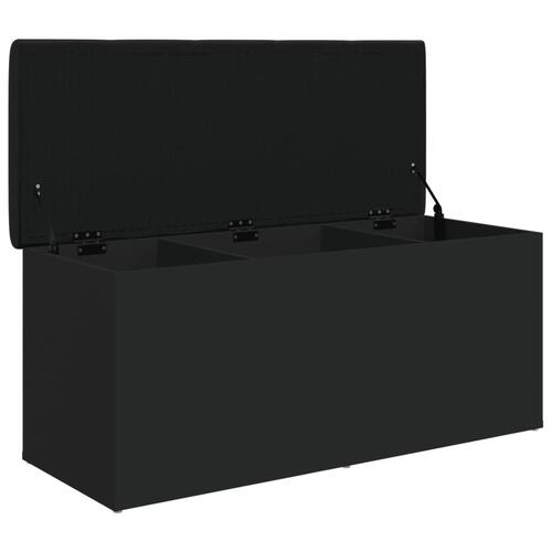 Opbevaringsbænk 102x42x45 cm konstrueret træ sort