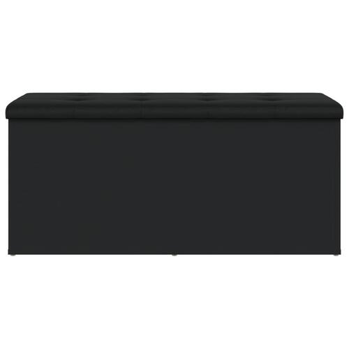 Opbevaringsbænk 102x42x45 cm konstrueret træ sort