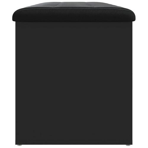 Opbevaringsbænk 102x42x45 cm konstrueret træ sort