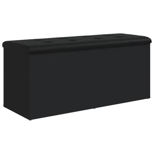 Opbevaringsbænk 102x42x45 cm konstrueret træ sort