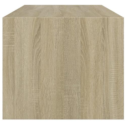 Sofabord med glaslåger 102x50x42 cm sonoma-eg