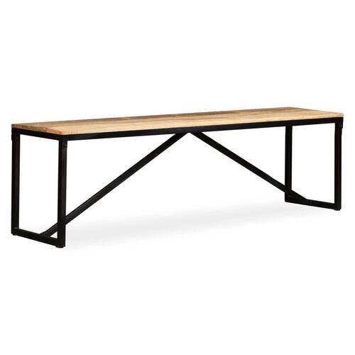 Bænk i massivt mangotræ 160 x 35 x 45 cm
