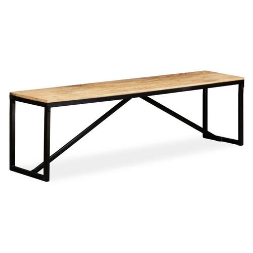 Bænk i massivt mangotræ 160 x 35 x 45 cm