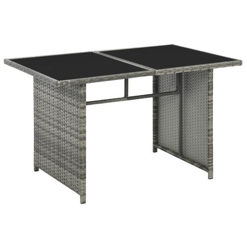 Haveloungesæt 10 dele med hynder polyrattan grå
