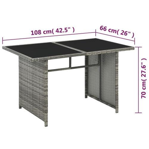 Haveloungesæt 10 dele med hynder polyrattan grå