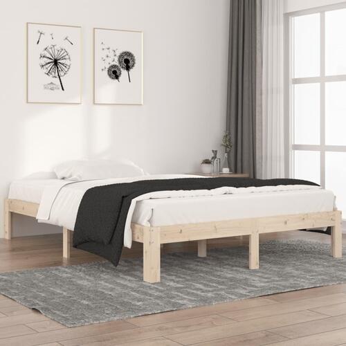 Sengeramme 140x200 cm massivt fyrretræ