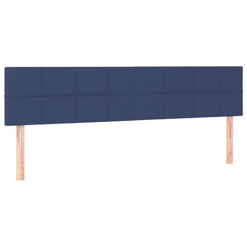 Sengegavle 2 stk. 100x5x78/88 cm stof blå