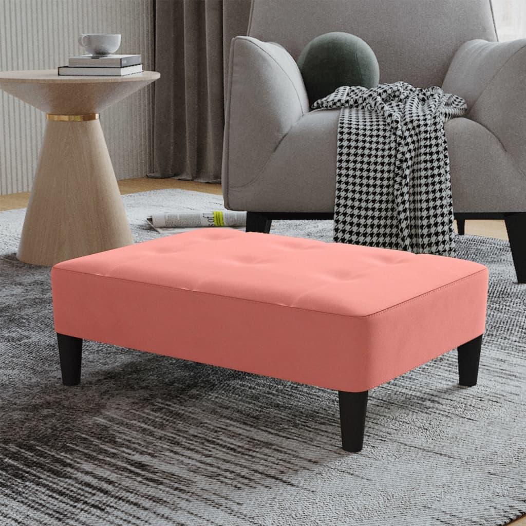 Fodskammel 78x56x32 cm fløjl pink