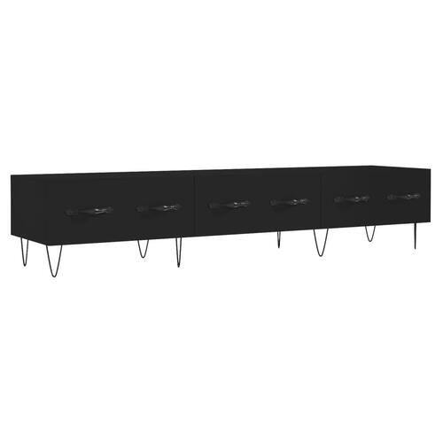 Tv-bord 150x36x30 cm konstrueret træ sort