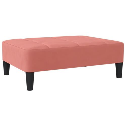 Fodskammel 78x56x32 cm fløjl pink