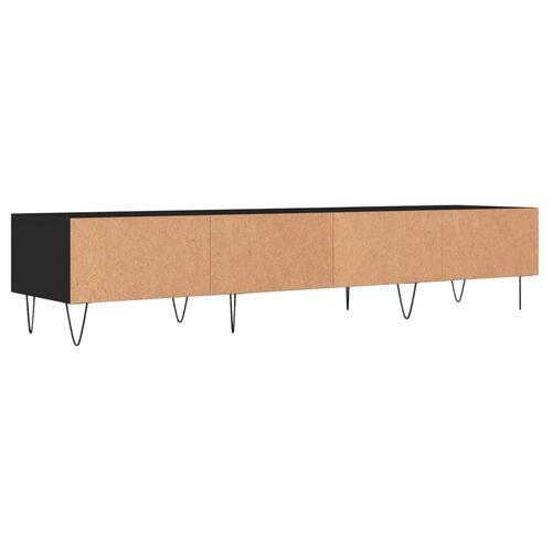 Tv-bord 150x36x30 cm konstrueret træ sort