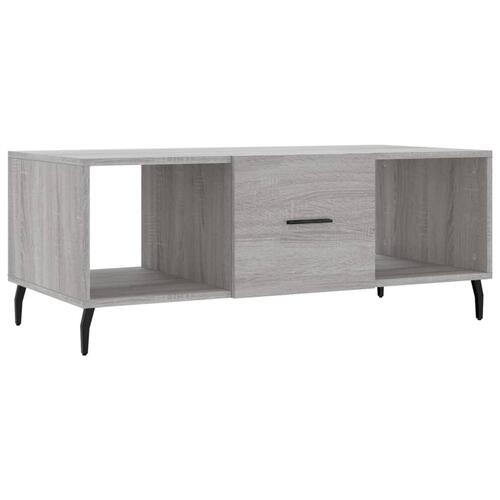 Sofabord 102x50x40 cm konstrueret træ grå sonoma-eg