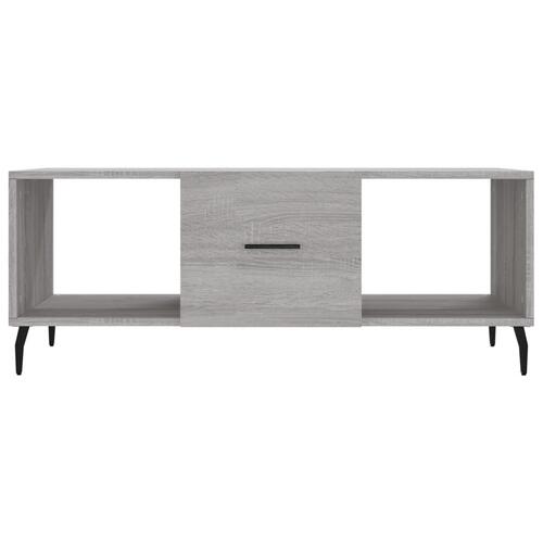 Sofabord 102x50x40 cm konstrueret træ grå sonoma-eg
