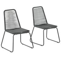 Havestole 2 stk. polyrattan sort