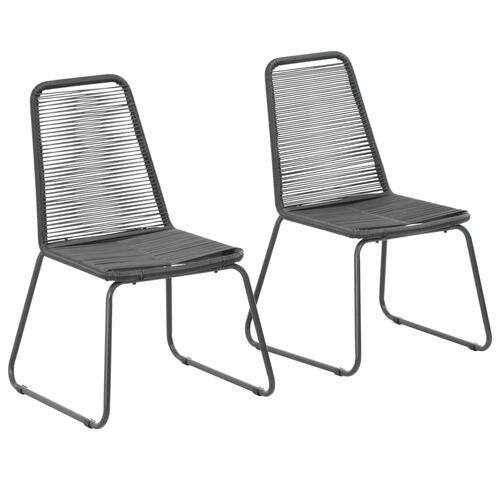 Havestole 2 stk. polyrattan sort
