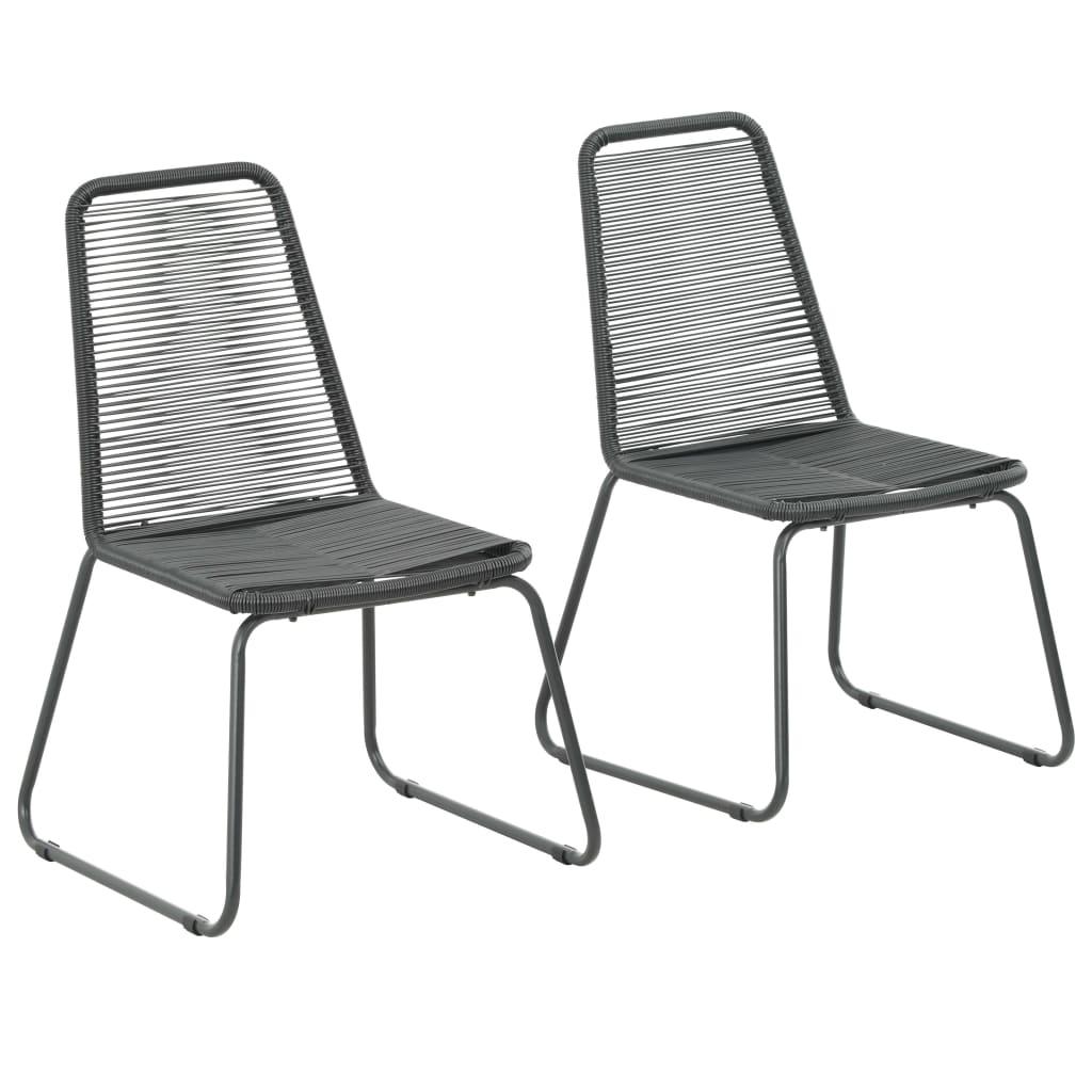 Havestole 2 stk. polyrattan sort