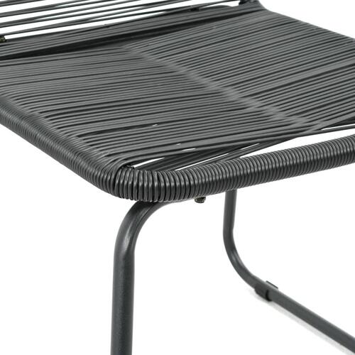 Havestole 2 stk. polyrattan sort