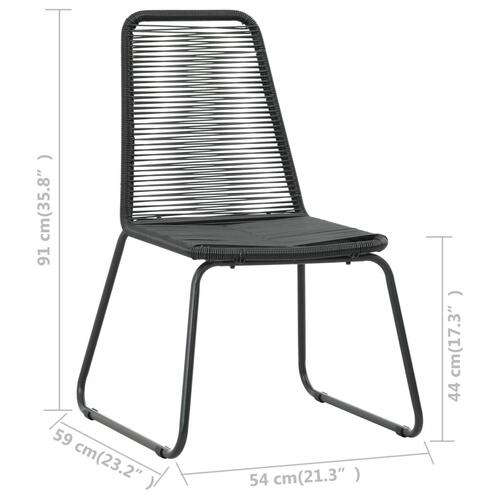 Havestole 2 stk. polyrattan sort