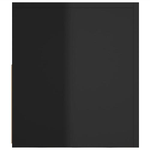 Tv-skab med LED-lys 120x35x40 cm sort højglans