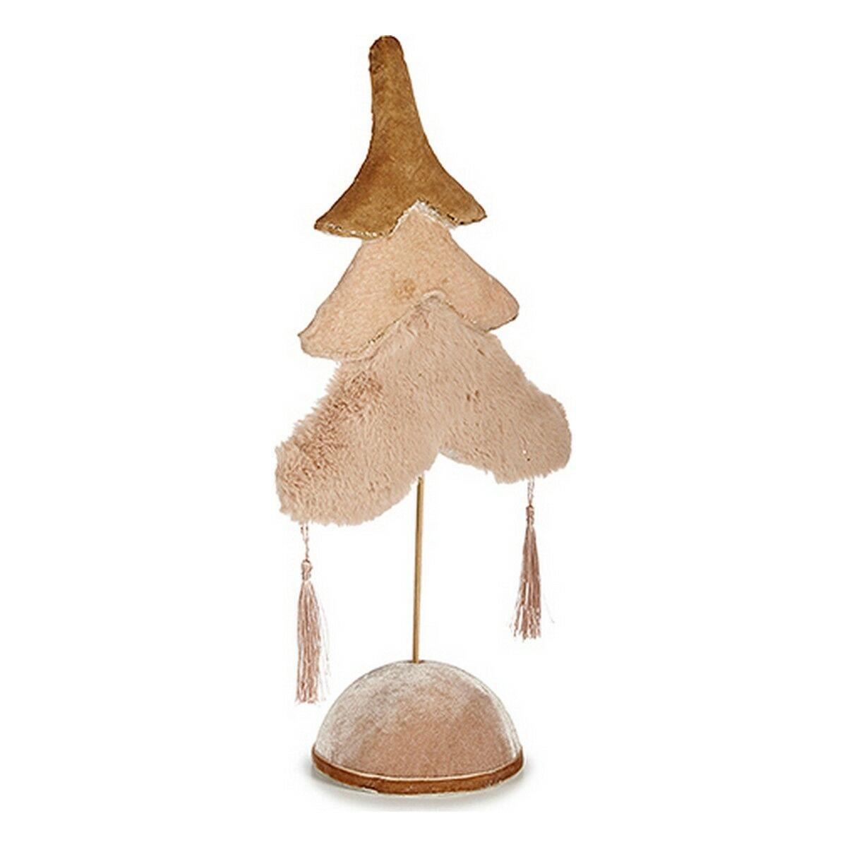 Juletræ dekoration - Krist+ beige/guld, træ og polyester, 12 × 43 × 22 cm billede