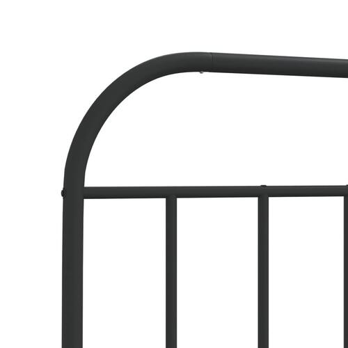 Sengeramme med sengegavl 90x190 cm metal sort