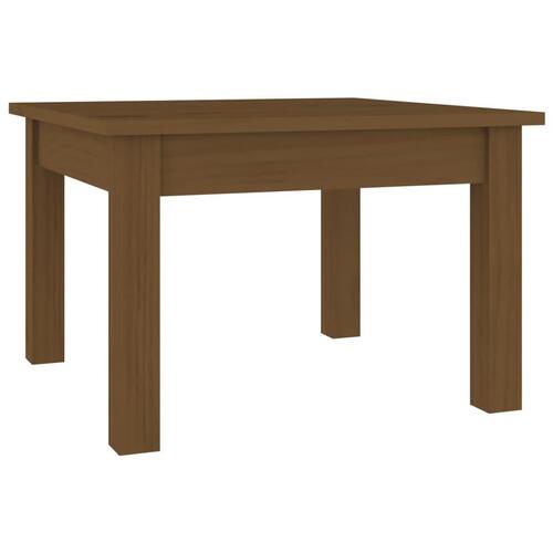 Sofabord 45x45x30 cm massivt fyrretræ gyldenbrun