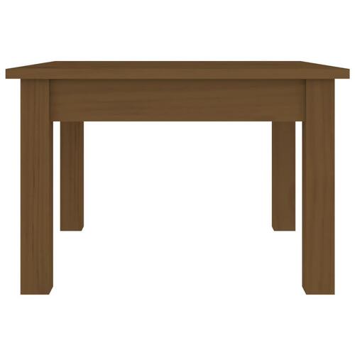 Sofabord 45x45x30 cm massivt fyrretræ gyldenbrun