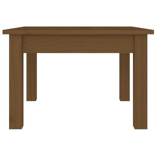 Sofabord 45x45x30 cm massivt fyrretræ gyldenbrun