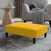 Fodskammel 78x56x32 cm fløjl gul