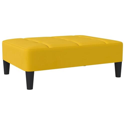 Fodskammel 78x56x32 cm fløjl gul