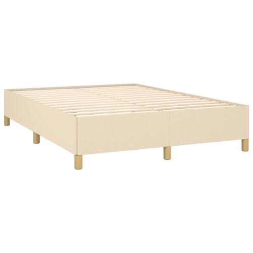 Sengeramme 140x200 cm stof cremefarvet
