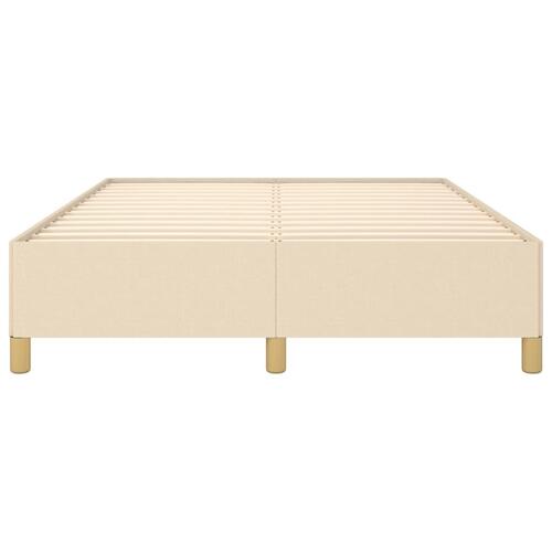 Sengeramme 140x200 cm stof cremefarvet