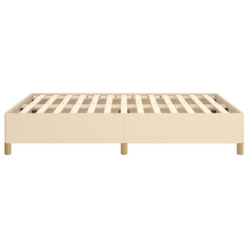 Sengeramme 140x200 cm stof cremefarvet