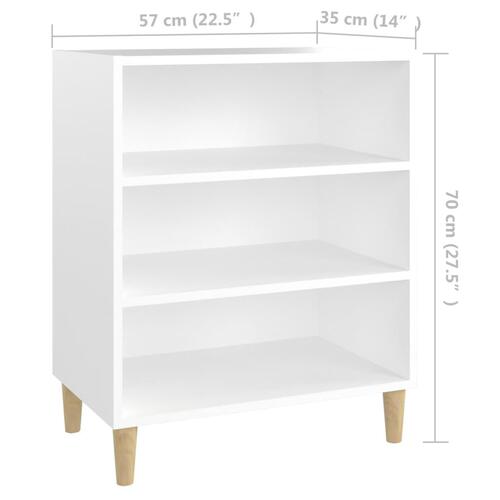 Skænk 57x35x70 cm konstrueret træ hvid