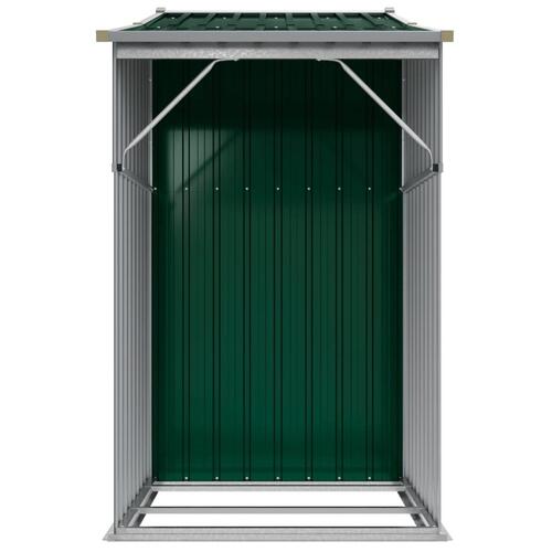 Haveskur 277x93x179 cm galvaniseret stål grøn