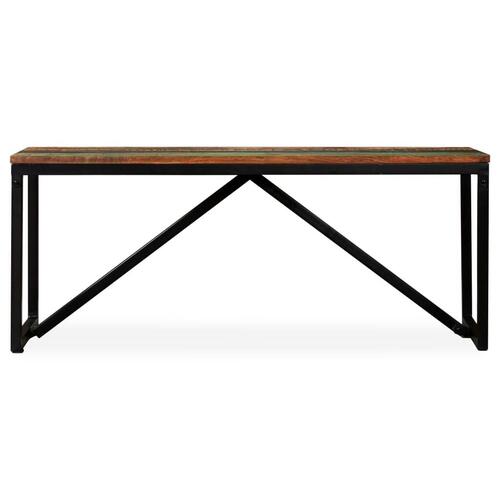 Bænk 110x35x45 cm massivt genbrugstræ