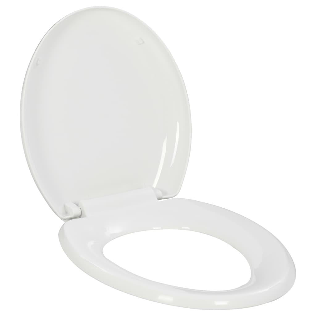 Toiletsæde med soft-close og quick release-design hvid