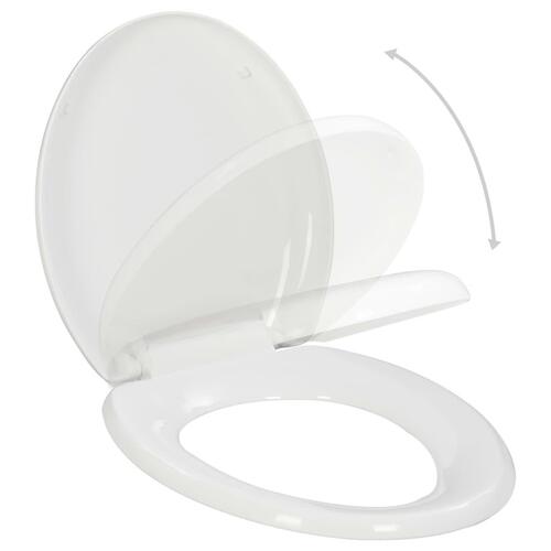 Toiletsæde med soft-close og quick release-design hvid