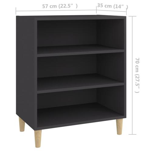 Skænk 57x35x70 cm konstrueret træ grå