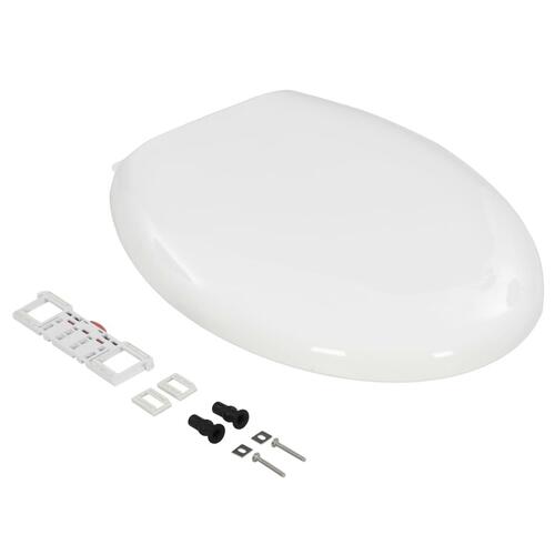 Toiletsæde med soft-close og quick release-design hvid