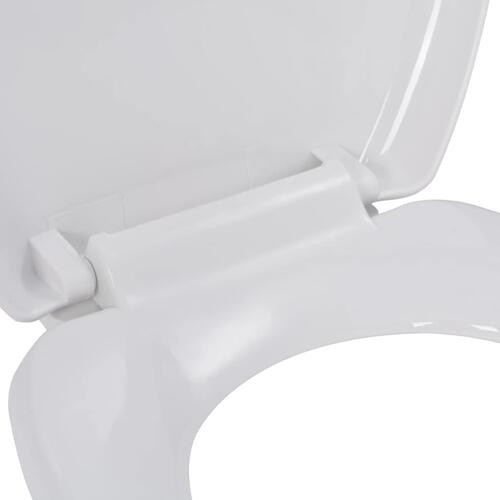 Toiletsæde med soft-close og quick release-design hvid